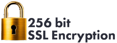 256 Bit SSL Encryption - Secure data protection
